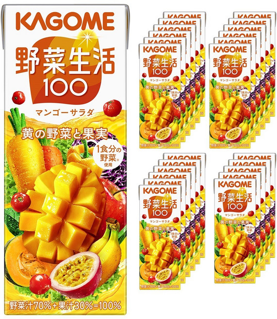 KAGOME 可果美 芒果沙拉果汁, 200ml