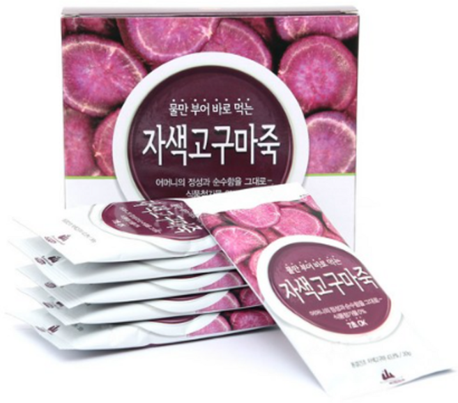 산마을 바로먹는 자색고구마죽, 30g, 6개