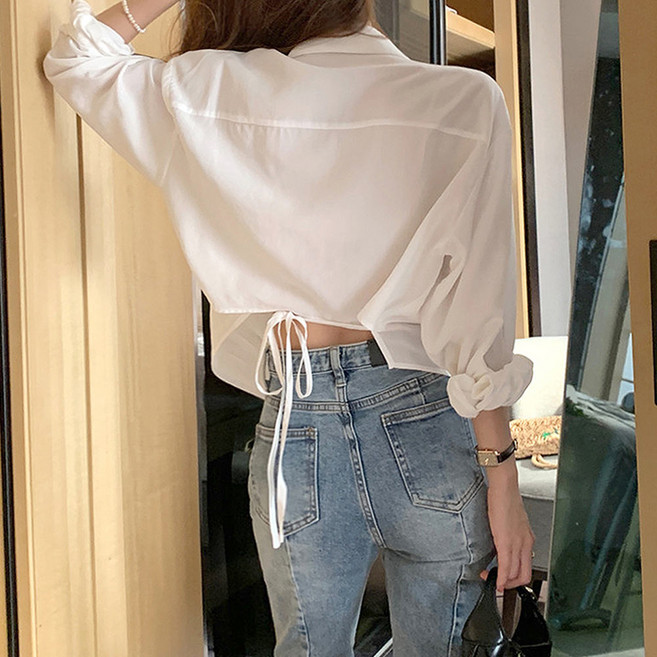 대박난박양 크롭 셔츠 블라우스