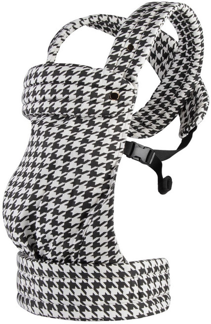 A家寶寶雙肩四季雙肩揹帶嬰兒背巾外出抱娃神器寶寶兒童背袋腰凳, 黑白千鳥格(S11)