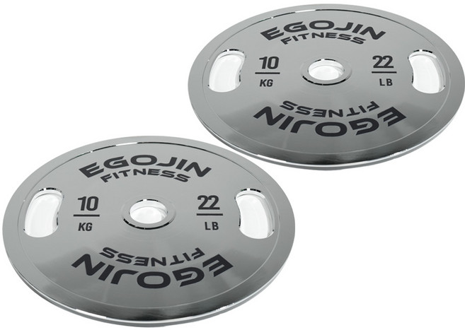 이고진 클럽용 크롬 바벨 중량 원판 10kg 51D 2개, 단품