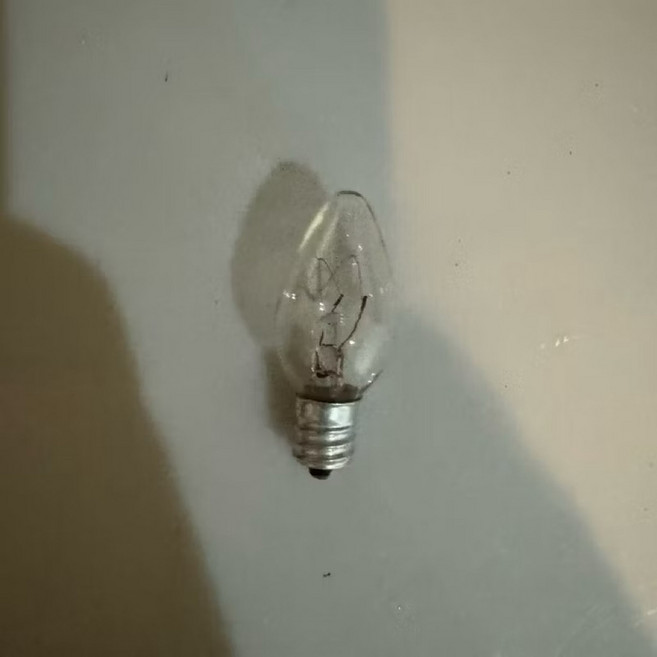 鹽燈燈泡 鎢絲燈泡 E12燈頭 USB燈泡, 1個, 15 W（短尖頭長約5.2cm)