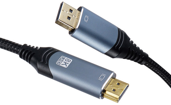 HB694 Coms 액티브 디스플레이포트 DP to HDMI 2.1 변환 케이블 3M / 8K 60Hz TV 모니터 연결, 1개