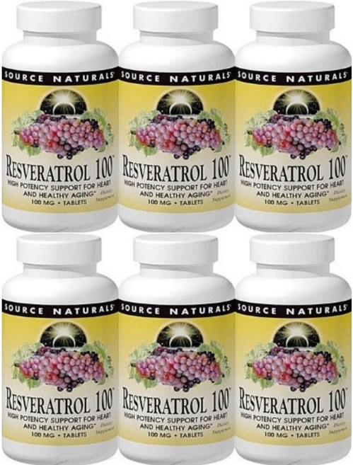 소스내추럴스 레스베라트롤 100mg 테블릿, 6개, 60개