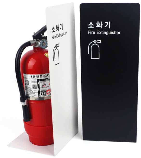 이샵 소화기 커버 가림판 철재 디자인 소화기커버거치대 가정용소화기커버 소화기커버, 흰색, 1개