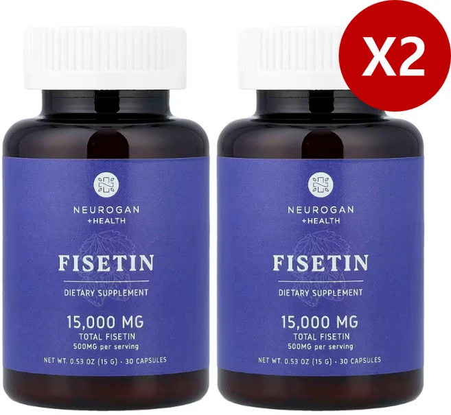 Neurogan 피세틴 500mg 캡슐 30정, 2개 - 쿠팡