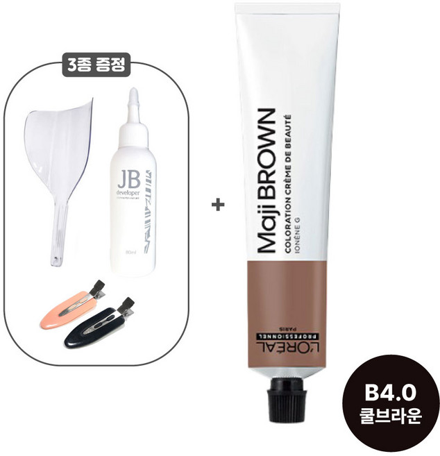 [로레알] 마지렐 마지브라운 (+얼굴가리개 산화제 메이크업 머리핀 2P 증정), 1개, B4.0 쿨브라운