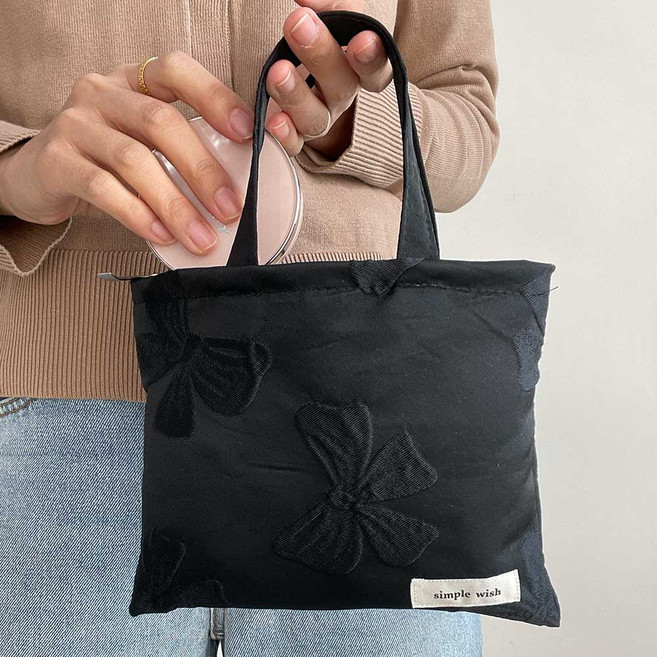 다람앤토리 간편외출 손잡이 지퍼 미니 메이크업 핸드폰 파우치 백