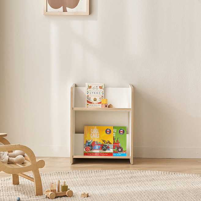 삼익가구 NEW 키디즈 어린이 아동 책장 교구장 책꽂이, 02. 화이트, 400 2단 책장