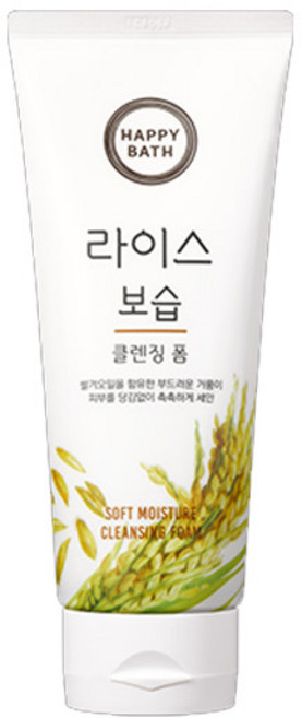 해피바스 라이스 보습 클렌징폼 피지제거 각질제거 폼클렌징, 200g, 6개