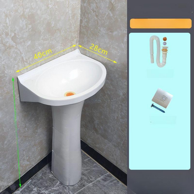 플라스틱 세면대 스탠드형 걸레 간편 정리 빨래판 화장실, 반원형 40x28+플라스틱 75cm