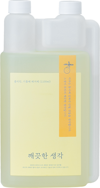 깨끗한생각 클리친 본품 1100ml 기름때 제거제 가스렌지 후드 청소 에어프라이어 세척, 1세트, 1.1L