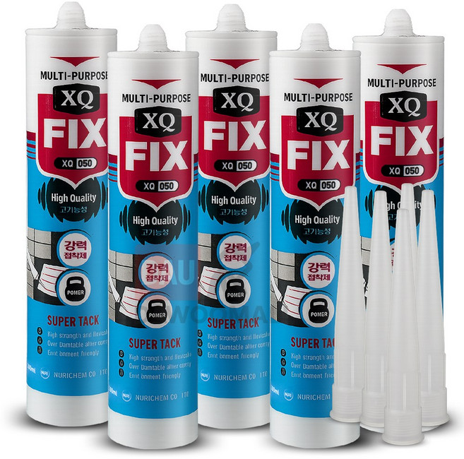 다우몰 초강력 하이브리드 탄성 접착제 실리콘 XQ050 백색, 5개