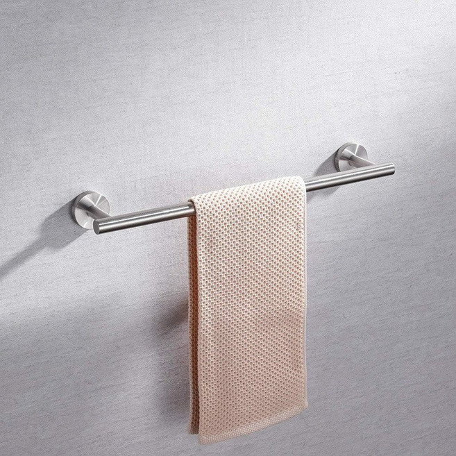 BXTBX 304 스텐 무광 욕실 화장실 수건걸이 타올걸이 + 실란트픽스, 60cm, 실버, 1개
