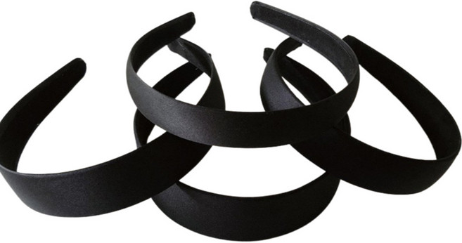 [10개] 아트위브 DIY 머리띠 만들기 재료 - 검정천 무지 기본 헤어밴드 몸체