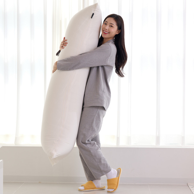 끌어안기 딱 좋은 크림 사각 바디필로우 커버만 ( 솜 별도 ), 바닐라 크림