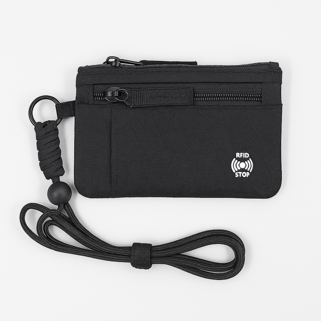 슈가노을 RFID차단 슬림 카드지갑 중복인식방지 목걸이형