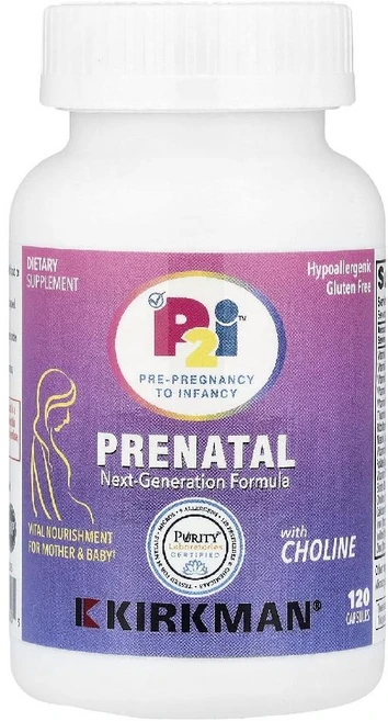 커크먼랩스 임산부 멀티비타민 콜린 함유 Prenatal with Choline 120 캡슐 - 쿠팡
