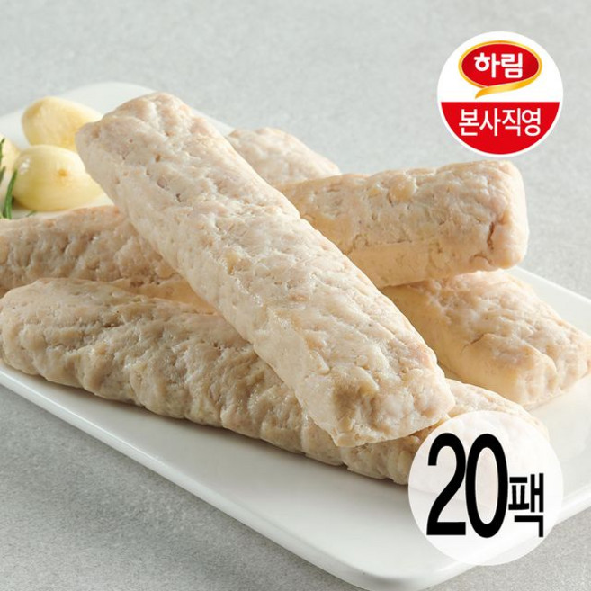 하림이닭 닭가슴살 리얼바 갈릭, 20개, 80g