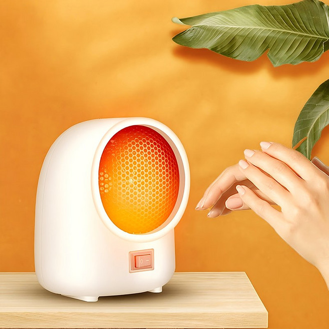 프리라이프 미니 전기 난로 온풍기 발난로 사무실 가정용 발히터 전기히터 난방기, A  화이트, DNO5