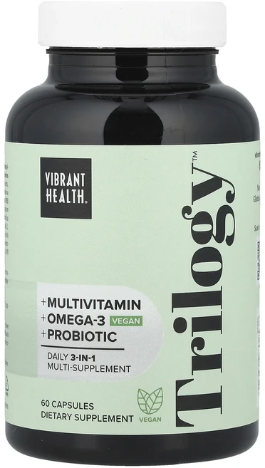 정말좋습니다 Vibrant Health Triology™ 데일리 3-in-1 멀티 보충제 비건 캡슐 60정 빠르게배송해드릴게요, 1개 - 쿠팡