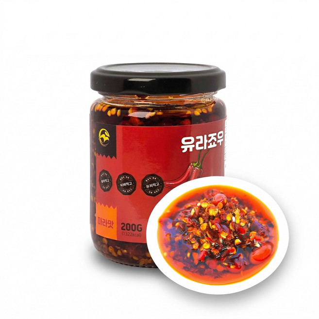 마라 유라조유 고추기름 소스 매운맛 볶음/비빔/디핑용, 4개