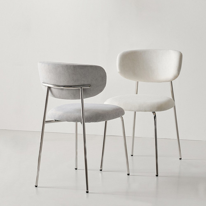 폴앤코코 르엘르 생활방수 패브릭 식탁의자, 1개, 그레이