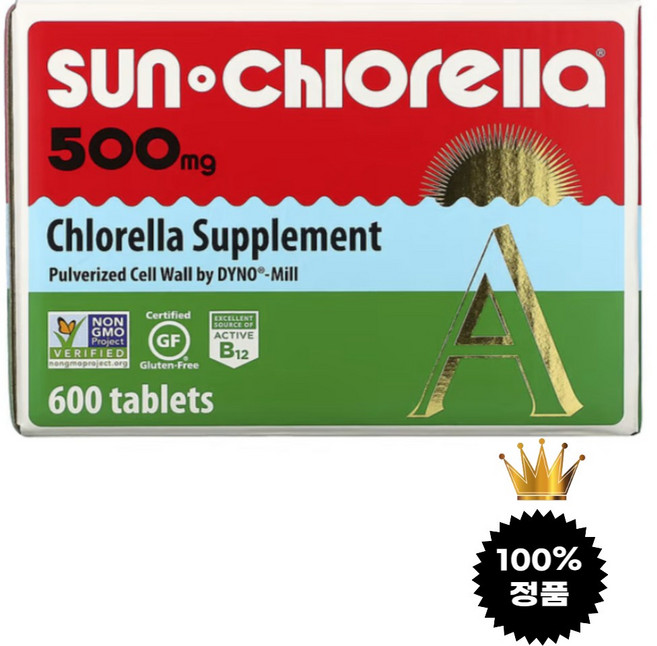 [정품보장]썬클로렐라 Sun Chlorella Chlorella Supplement 600정 1팩, 1개