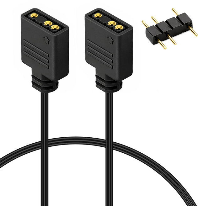 PC용 5V 3핀 ARGB 분배 연장 확장 케이블, 535mm, 1개