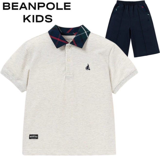 [매장발송] 빈폴키즈 남아 반팔 반바지 세트 등교 학원 여행 일상 봄 여름 상하의