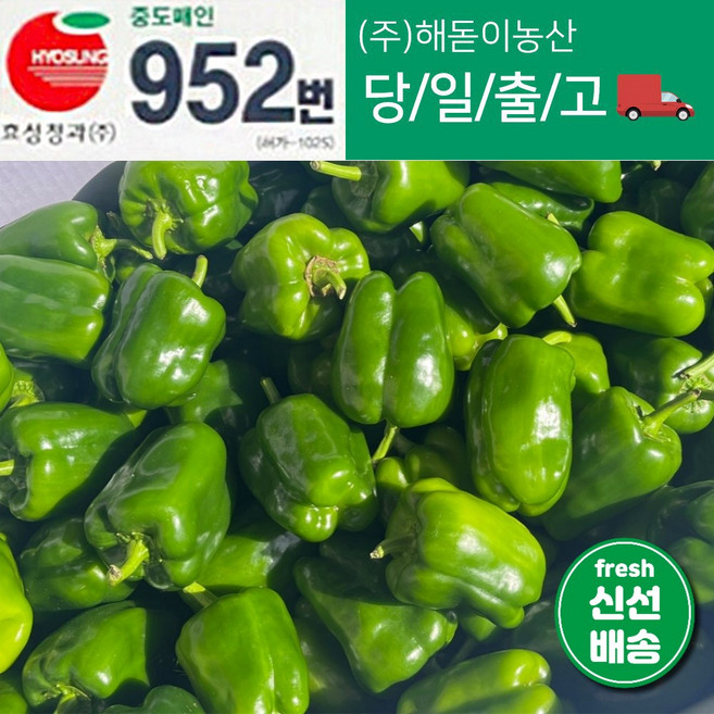 <해돋이농산> 국내산 못난이피망 초록피망 청피망 1kg 3kg 5kg 10kg, 1개