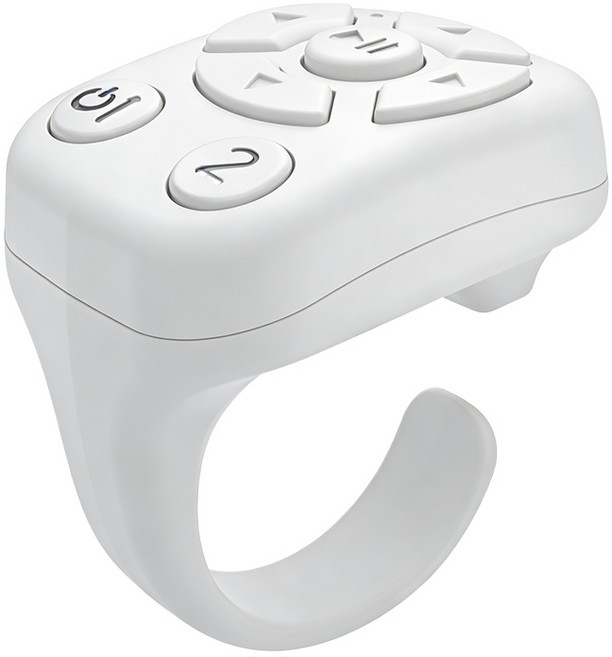 핸드폰 블루투스 리모컨 핑거 링 촬영+영상+릴스+소설+웹툰 촬영용 유튜브 쇼츠 틱톡 넘기기, 1개, 화이트