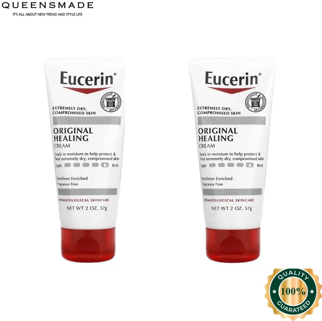 Eucerin 유세린 오리지널 힐링 극건성 민감용 크림 무향 57g(2oz) 2개세트, 57g - 쿠팡