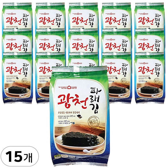 광천김 파래식탁김 15g x 15봉 광천김공장, 1개