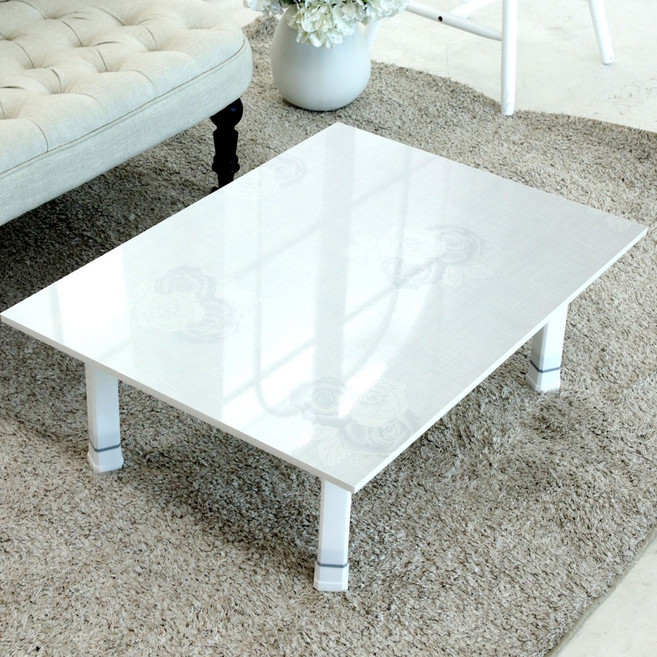 디에스리빙 액자테이블 밥상 5단높이조절 M 720X480, 화이트