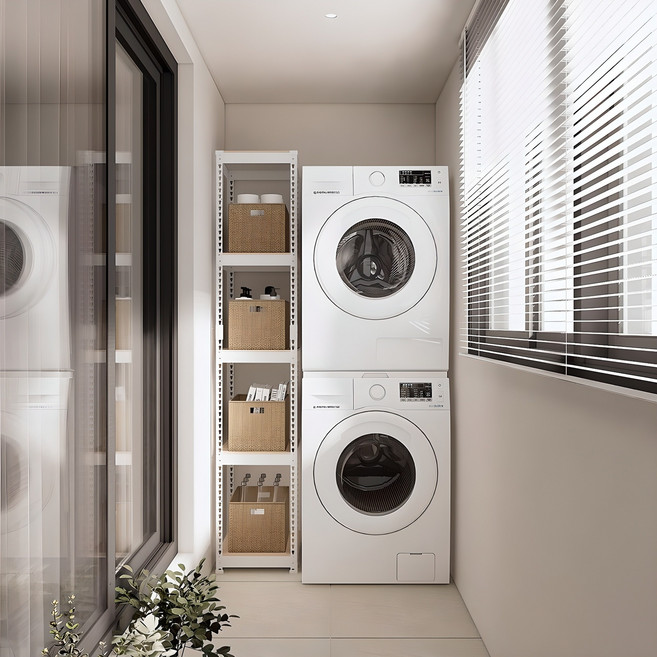 스피드랙 국내 제조 슬림형 무볼트 철제 틈새 선반, 화이트, 5단