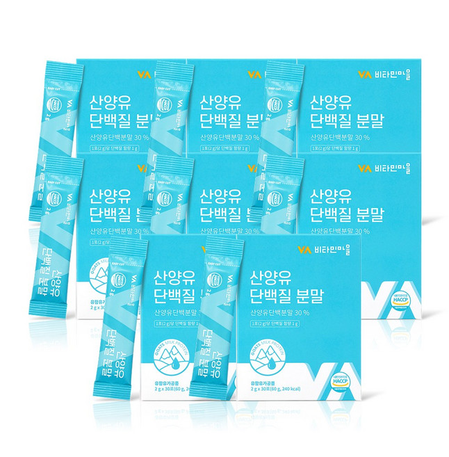 비타민마을 산양유 단백질 분말 30p, 60g, 8개