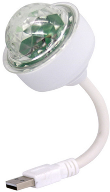데일리쇼핑 휴대용 LED USB 자바라 미러볼 색변환 가정용 노래방 홈파티 키즈카페 파티룸 조명, 1개, 화이트