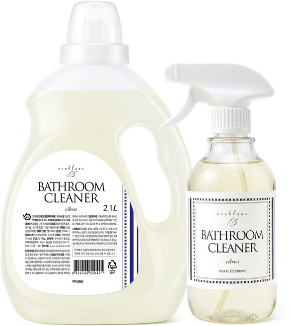 [1+1] 에코블랑 아기욕조 욕실세정제 2100ml + 500ml, 1세트, 2.6L