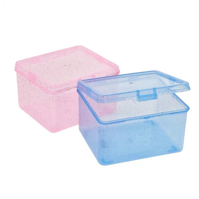 투명 글리터 대용량 포토카드 포카 소품 케이스 2색상, 핑크, 핑크, 1개