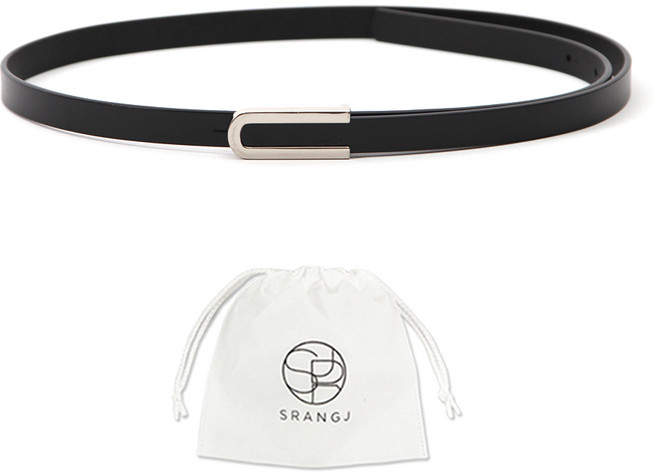 에스랑제이 여성 얇은 원피스 슬림 가죽 벨트