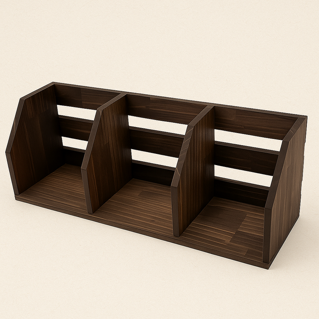 TS우드스토리 원목 책상 미니 간이 책꽂이 2단 3단, 다크엔틱책꽂이