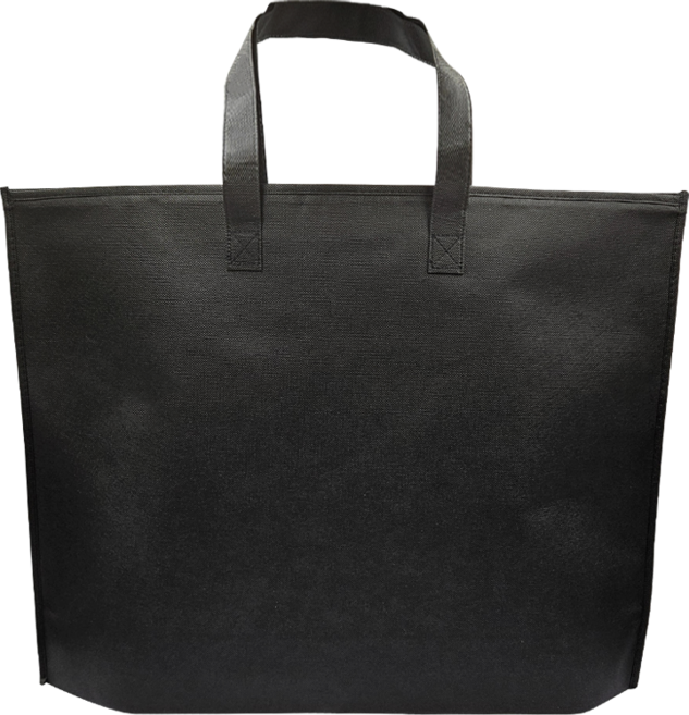 에코로버 지퍼형 부직포 토트백 장바구니 특대형, 1개, 블랙