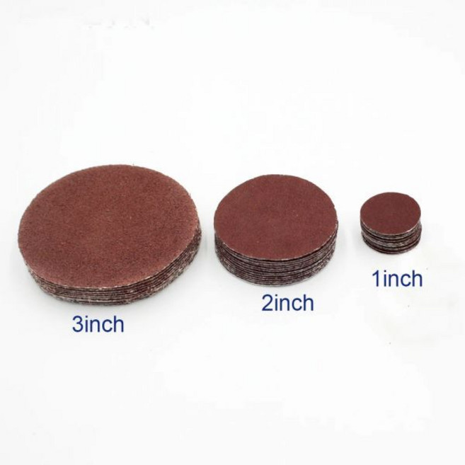 플록 사포 트레이 연마 패드 3 인치 휠 그릿 60-3000 샌딩 디스크 1/2/3 인치 2/3, 14) 2inch 50mm100pcs  Grit 320