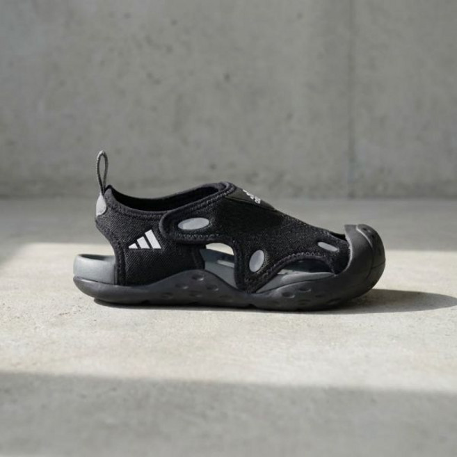 아디다스 키즈 유아 아동 주니어 스타스트라이드 C 샌들 - 블랙 KI8906