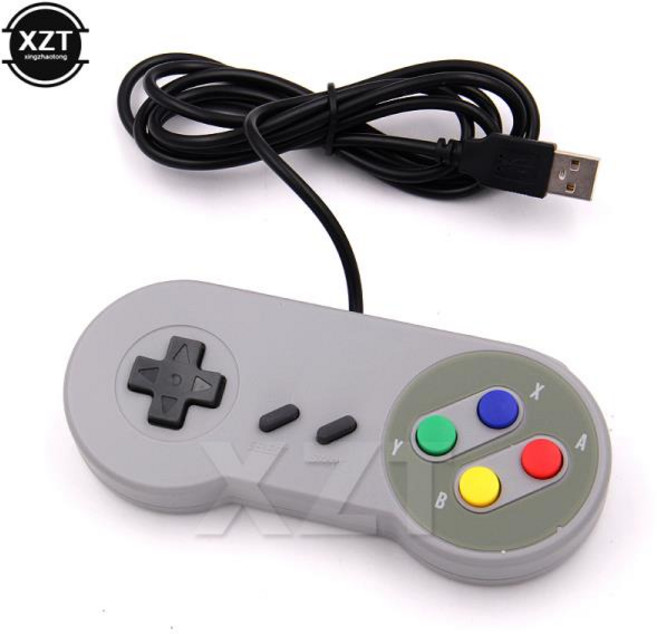 클래식 USB 게임 컨트롤러 슈퍼 SNES 패드 PC Qpering 시스템 조이스틱 액세서리 패미컴, 1개