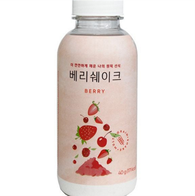 곡물 쉐이크 식물성 다이어트 식사대용 딸기 쉐이크 단백질 파우더 영양 저칼로리 휴대용 식음료 영양식 한끼, 1개