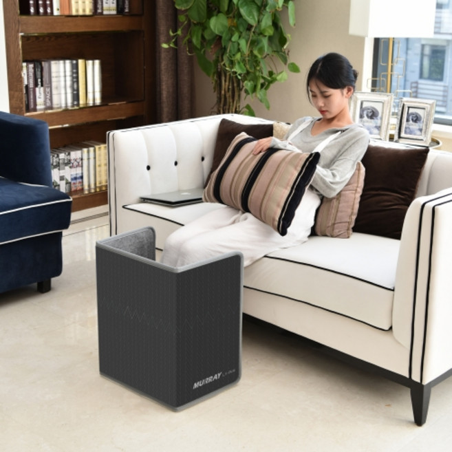 Murray 발열파티션 발난로 무릎난로 3단접이식 워머+보들보들 극세사 무릎담요 랜덤발송, LY-PH4, 혼합색상