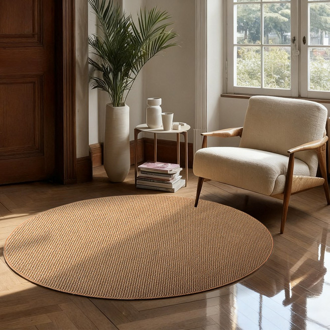 원형 카펫 얼룩방지 미끄럼방지 반려동물 발톱 방지 카펫 - 침실/거실/현관용 카펫