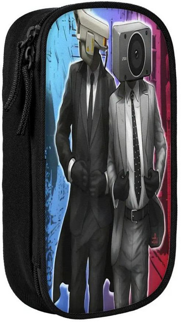 재미있는 스키비디 화장실 필통 화장실맨 펜 박스 가방 대용량 학생용 학교 지퍼, 1개, 색상: 9. 13